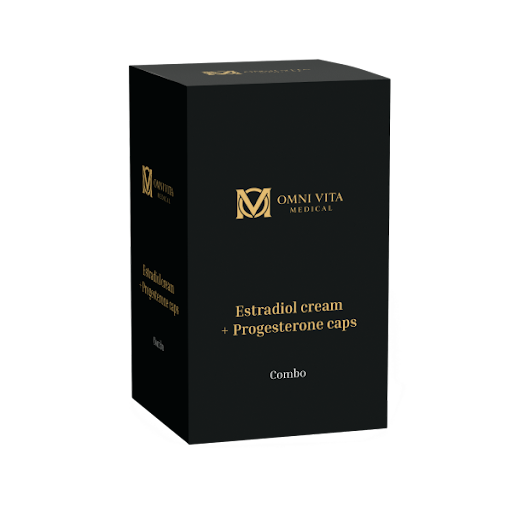 Estradiol cream and progesterone capsule hormone therapy