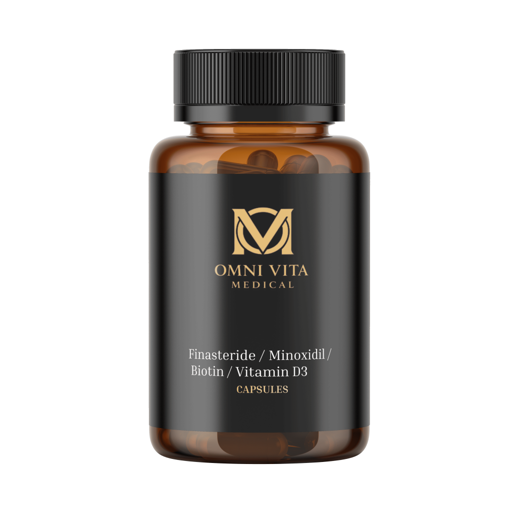 Hair loss treatment combining finasteride, minoxidil, biotin, vitamin D3